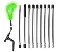 Cepillo ajustable para canalones de 325 cm con raspador y cerdas de nylon