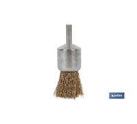 Cepillo brocha ondulado 6xø15 a.latonado 0.3mm