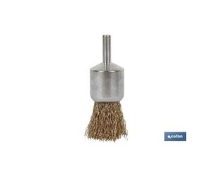 Cepillo brocha ondulado 6xø25 a.latonado 0.3mm