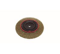 Cepillo circular alambre ondulado, diam. 125, 5 hileras, multieje, acero inoxidable 0,3mm