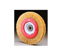 Cepillo circular alambre ondulado, diam. 175, 4 hileras, multieje, acero latonado 0,3mm