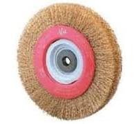 Cepillo circular alambre ondulado, diam. 250, 9 hileras, multieje Acero Latonado 0,40