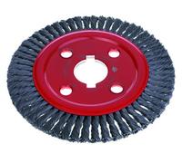 Cepillo circular alambre trenzado 1 hilera, diam. 100, eje 22, acero gris 0,37mm