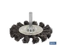 Cepillo circular trenzado 6xø75 acero 0,5mm