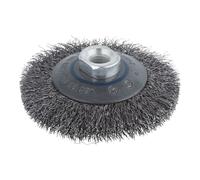 Cepillo cónico de alambre de acero, rosca m14, ø100 x 15 mm