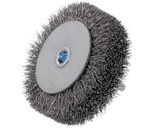 Cepillo de Alambre para Taladro, Acero, Varilla Fija para Llantas | Limpieza de Superficies Metálicas y Preparación de Neumáticos, Color Plata, Diseño Fijo, Uso en Reparación