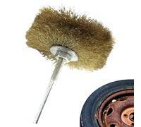 Cepillo De Alambre Para Taladro - Eliminación Adhesivo Piezas Automóvil, Cepillos Copa Rueda Pluma Herramienta Cepillo Latón Y Cobre Abrasivo | Para Todo Tipo Brocas, Kit Desbarbado Limpiador Revestim