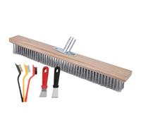 Cepillo de cerdas de Metal rígido de 50 cm, Escoba de Alambre Resistente, Escoba de cerdas de Acero Inoxidable, Cabezal de Escoba de Alambre, Cepillo de Alambre de Acero Inoxidable, Escoba Resistente