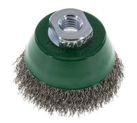 Cepillo de copa 65 mm (M 14X2) Alambre de acero inoxidable 0,3 mm (ondulado)