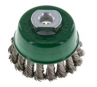 Cepillo de copa 65 mm (M 14X2) Alambre de acero inoxidable 0,5 mm (18xtrenzado)