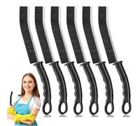 Cepillo de limpieza de grietas, 6 cepillos de limpieza de grietas de cerdas duras, herramienta de cepillo de limpieza multifuncional para el hogar, baño, cocina, riel de ventana, bañera, vehículo