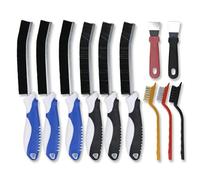 Cepillo de Limpieza de Grietas con cerdas duras, 11 cepillos de Limpieza de Esquinas, Cepillo de Limpieza Crevice Cleaning Brush