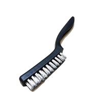 Cepillo de limpieza de metal con cobre/acero, cepillo de alambre L | Ergonómico para el mantenimiento en el taller, herramienta de limpieza multiusos para eliminar el óxido
