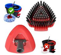 Cepillo de Limpieza Giratorio Mejorado Solo Compatible con el Sistema Vileda Rinseclean, más Capas de cerdas, Ideal para Cocina, Cubierta, baño y Ducha, Repuesto de Cabezal de Limpieza de Piso