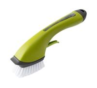 Cepillo de limpieza, limpiador de fregadero con dispensador de jabón, limpiador de platos con dispensador de jabón, para ollas, encimera, baño, lechada, garaje, restaurante, apartamento y hogar