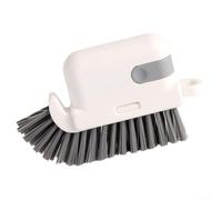 Cepillo de limpieza multiherramienta con pinzas y raspador (gris) | Las cerdas duras eliminan las manchas difíciles, bordes raspadores integrados, ideal para esquinas y llantas