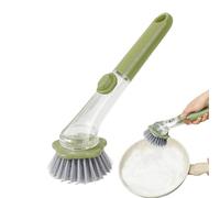 Cepillo de platos con dispensador de jabón, limpiador ergonómico con asa, cepillo para platos de cocina, para ollas, estufas, sartenes, cocina, hogar, dormitorio, electrodomésticos, lavavajillas