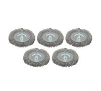 Cepillo de rueda de alambre para taladro de 3 pulgadas de acero al carbono prensado rueda de alambre óxido removedor de rebabas de pintura herramienta de pulido con vástago de 6 mm para metal madera
