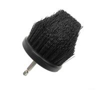 Cepillo de taladro cónico de 2.5 pulgadas con cerdas de nailon compatible con taladros eléctricos para baño y suelo para limpieza (negro)