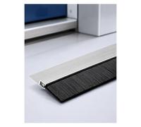 Cepillo de Tira de Aluminio Perfil H 100 cm, Burlete de Cepillo Industrial con Cerdas Negras, Bajo Puerta para Máquina Herramienta, Armario y Taller(Bristle length-10 mm)