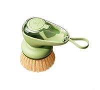 Cepillo dispensador de jabón a prueba de fugas, agarre ergonómico, sistema de recarga rápida para fregadero de cocina, olla, sartén, fregar, tareas de limpieza, color verde