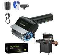 Cepillo Eléctrico para Barbacoa - Limpiador De Parrilla Recargable, Cepillo para Parrilla con Cerdas De Alambre De Alto Par Recargable por USB | Herramienta Automática De Limpieza De Barbacoa para El