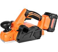 Cepillo eléctrico portátil sin cable, con un ancho de corte de 82 mm, 15000 RPM, con batería de litio de 18V y 4 Ah, motor sin escobillas, profundidad de corte ajustable, bolsa para la recogida de pol