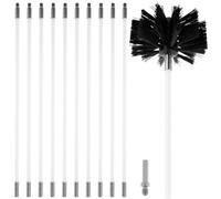 Cepillo Giratorio for Chimenea, Varilla Flexible De Mango Largo for Tubo Secador, Pared Interior Y Herramientas Limpieza Techo, Campana Humos(11 Rod)