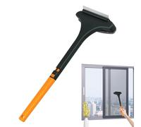 Cepillo limpiador para mosquitero | Herramienta de limpieza versátil seca y húmeda, cepillo de mosquitero y cristal, para exterior, patio o porche de casa, ducha, riel de baño, coche interior