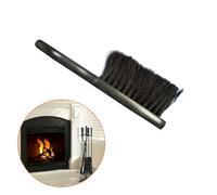 Cepillo para chimenea con mango de madera y cerdas de palma de coco | Este cepillo de madera para chimenea cuenta con cerdas naturales de palma de coco para limpiar eficazmente las cenizas y el