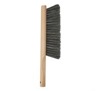 Cepillo para chimenea con mango largo de madera, cerdas suaves para limpieza de hogar, eliminación de cenizas, recogedor tradicional para herramienta de acompañante, 34,5 cm