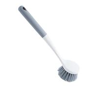 Cepillo para fregar platos, 2 piezas de cerdas duras ergonómicas de mango largo, cepillo para fregar ollas, para sartenes, ollas, hogar, restaurante, comedor, cocina, fregadero, eliminación de manchas