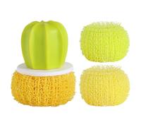 Cepillo para lavar el disco, 3 cabezales de cocina, mango ergonómico de limpieza, limpiador duradero | Versátil Household for Bathroom Sink Stove Pots Pans Skillet