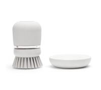 Cepillo para lavar platos, con dispensador, gris claro, Brabantia