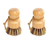Cepillo para Platos Cepillo for Fregar Platos, 2 Unidades, de bambú, for Limpieza Verduras, for ollas y sartenes Hierro Fundido, for baño, Cocina Fregadero(2pcs Palm and Sisal)