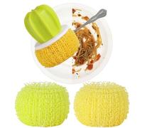 Cepillo para platos | Limpiador de limpieza con 3 cabezales | Divertido cepillo para platos con asa, para apartamentos, restaurantes, fregaderos, encimeras, estufas, ollas, sartenes y sartenes