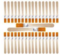 Cepillo plano pequeño de 40 piezas con mango de madera, conjunto de pinceles de pelo de nailon, pincel de barniz para pintura, tintura, barnizado, pintura artística, barniz de pared