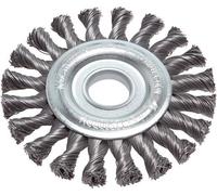 Cepillo redondo de acero trenzado 125X14 mm Ubicación Agujero 22,2 mm