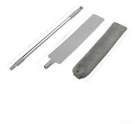 Cepillo telescópico con tela de microfibra para atrapar eficazmente el polvo sin rayar las superficies (cepillo de lechada gris)