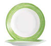 Cepillo verde para restaurante. Plato plano, diámetro de 25,4 cm - paquete de 6 unidades