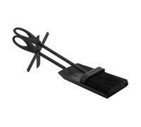 Cepillo y recogedor para la chimenea de metal negro 38x11x13