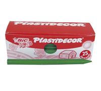Cera PLASTIDECOR BIC Kids, Caja x25 Verde Oscuro