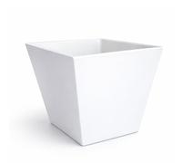 Ceracor Ceramicas Maceteros Grandes Exterior Cuadrado Cónico 38x38x33 cm, macetero Alto Exterior de plástico Resistente Blanco, Maceta Blanca Grande Moderna Ideal para Plantas en Interior o Exterior.