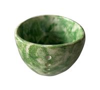 Ceramic Stripper Bowl - Leafy Vegetable Stripping Tool, Leaf Remover, 4-Hole Kale and Chard De-Stemmer, Kitchen Utensils Category, Handcrafted Ceramic for Healthy Cooking Salad Prep Kitchen Home