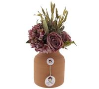 CERÁMICA ESPAÑA | Jarrón Decorativo | Jarrón de Barro | Jarrón cerámica | Jarrón Flores | Florero | Plumero decoración | Jarrón para Flores - Modelo D01 | 15x15x20 cm