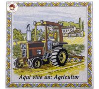CERÁMICA ESPAÑA SOUVENIRS | Azulejo trabajos | Azulejos profesiones | Azulejos oficios | Azulejo decorativo | Modelo P21 | 15x15x0.5 cm