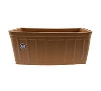CERÁMICA RAMBLEÑA | Jardinera Rectangular Exterior de Barro Rojo para Balcón - Modelo J01 | 41x18x17 cm