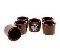 CERÁMICA RAMBLEÑA Juego Vasos De Chupito Barro Rojo Originales 40 Ml Pack X6