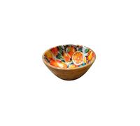 ceramicas basas Bol Decorativo de Madera de Acacia con Diseño de Naranjas, Cuenco Artesanal con Interior Colorido, 10, 13 o 16 cm (16cms)