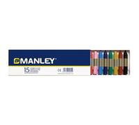 Ceras Blandas MANLEY, Caja x15 Colores
